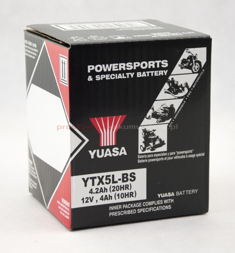 Akumulator Yuasa YTX5LBS 4.2Ah 80A