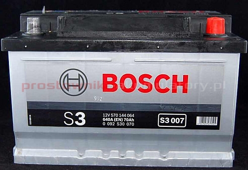 Akumulator Bosch 70Ah 640A P+ S3 008 - prostowniki-akumulatory.pl