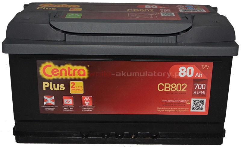 Akumulator Centra Plus 80Ah 700A Cb802 P+ - Prostowniki-Akumulatory.pl