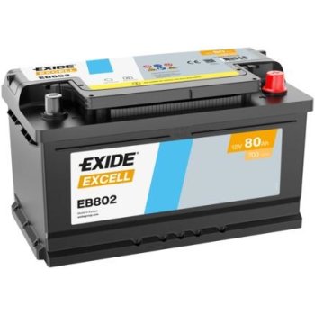 Akumulator Exide 80Ah 700A EB802 P+ Excell