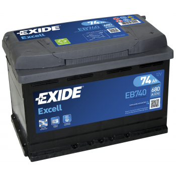 Akumulator Exide 74Ah 680A EB740 P+ Excell