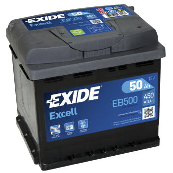Akumulator Exide 50Ah 450A EB500 P+ Excell