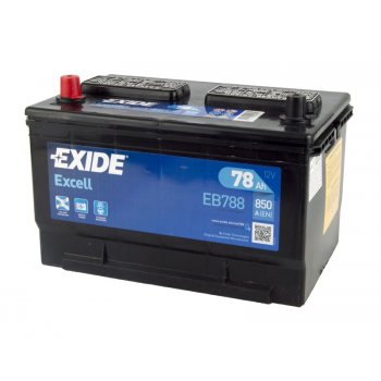 Akumulator 78Ah 850A L+ EXIDE EB788 (USA wkręcane klemy)