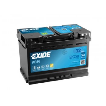 Akumulator Exide 72Ah 760A EK720 AGM Start Stop