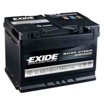 Akumulator Exide 60Ah 540A EL600 ECM P+ Start Stop