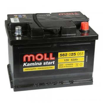 Akumulator Moll 62Ah 480A Kamina Start P+ 56219