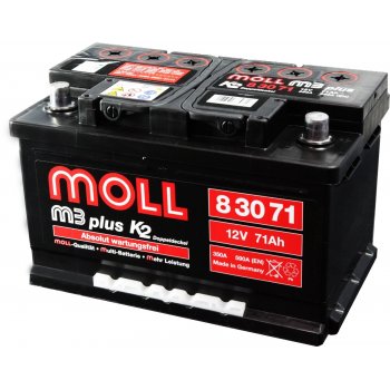 Akumulator Moll 71Ah 590A M3 plus P+ 83071