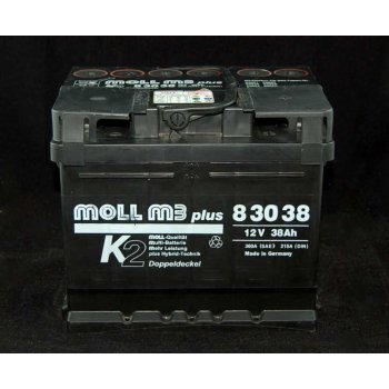 Akumulator Moll 38Ah 360A M3 plus P+ 83038