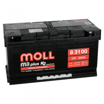 Akumulator Moll 100Ah 850A M3 plus P+ 83100