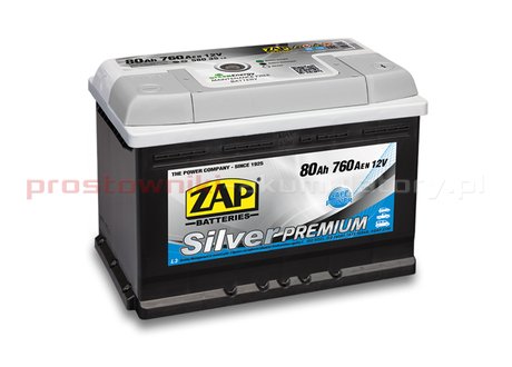 Akumulator 12V 80Ah 760A ZAP Silver Premium 58035 - prostowniki-akumulatory.
