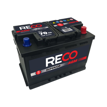 Akumulator RECO AGM RA57076 12V 70Ah 760A Start&Stop