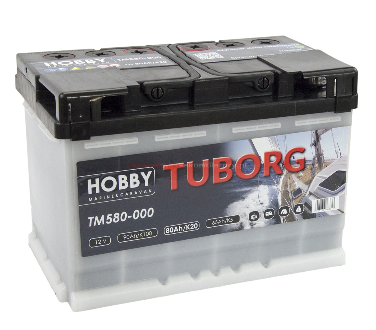 Akumulator Tuborg AGM 80Ah 800A TSA580-080 - prostowniki-akumulatory.pl
