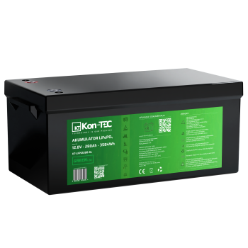 KON-TEC Akumulator Green Line LiFePO4 12.8V 280Ah z matami grzewczymi i Bluetooth