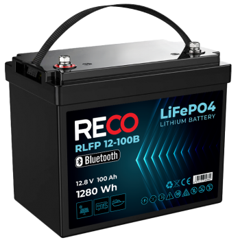 Akumulator LiFePO4 100Ah 12,8V RECO RLFP12-100 z Bluetooth