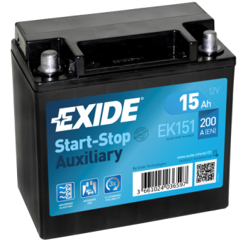 Akumulator Exide Start-Stop Wspomagający 12V 15AH 200A EK151 Auxiliary