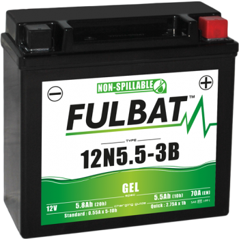 Akumulator Fulbat 12N5.5-3B GEL 12V 5.8Ah 55A P+