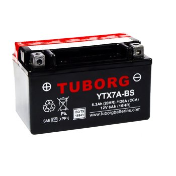 Akumulator Tuborg YTX7A-BS 6.3Ah 120A AGM
