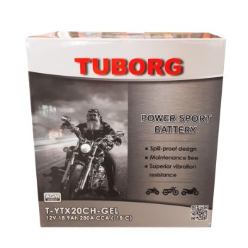 Akumulator Tuborg YTX20CH-GEL 18.9Ah 280A AGM