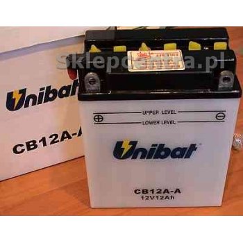 Akumulator motocyklowy Unibat YB12A-A 12Ah 165A