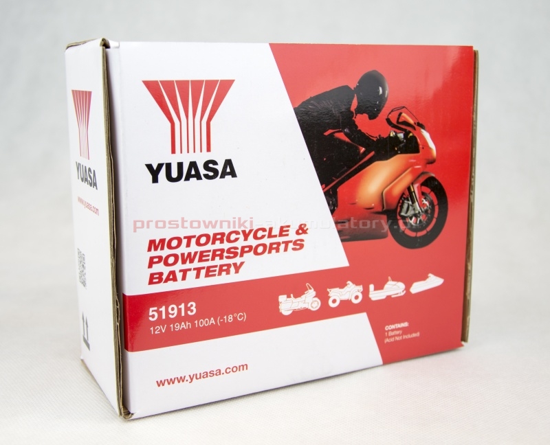 Akumulator motocyklowy Yuasa 51913 19Ah 100A BMW - prostowniki