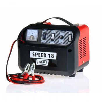 SPEED 18 jest transformatorowym prostownikiem do ładowania 6 i 12 woltowych akumulatorów kwasowych.