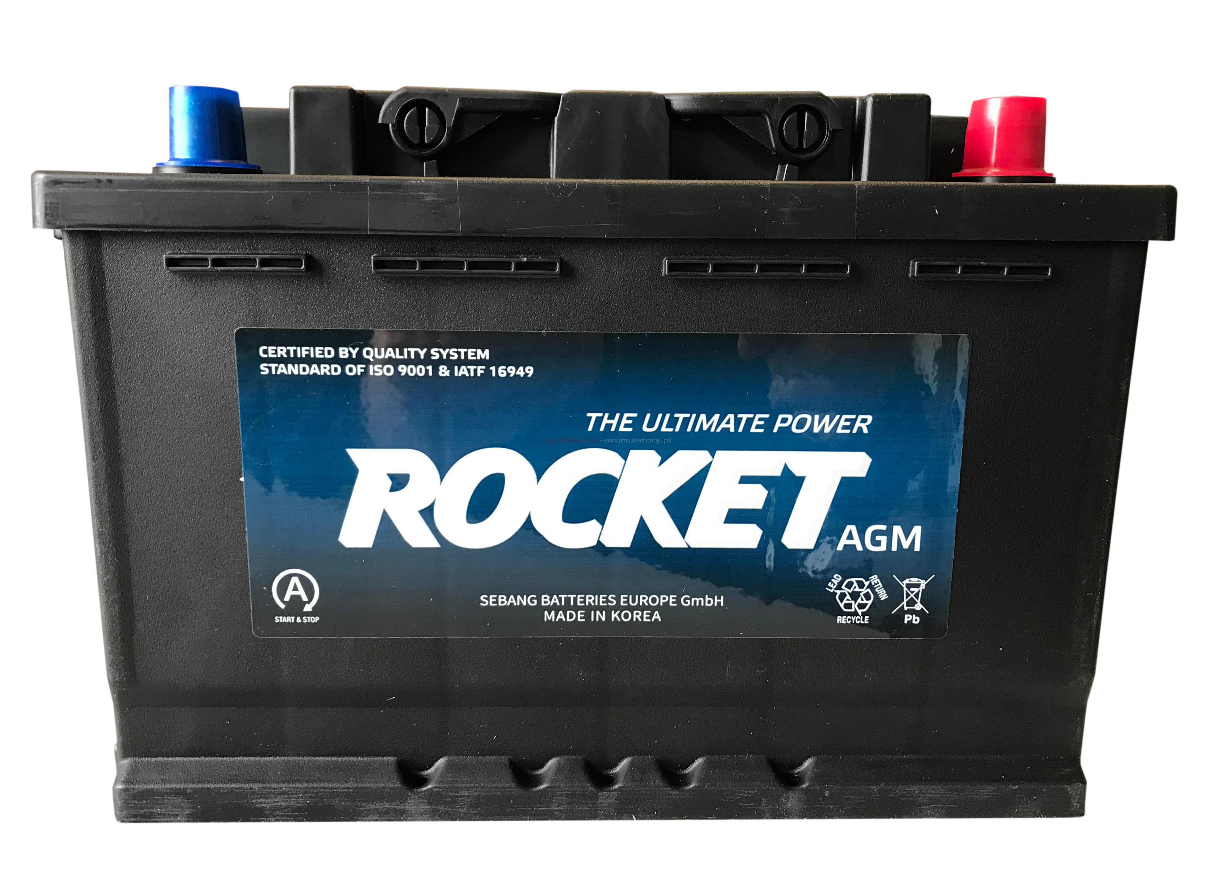 Akumulator Rocket AGM 12V 70Ah 760A P+ Start&Stop - prostowniki