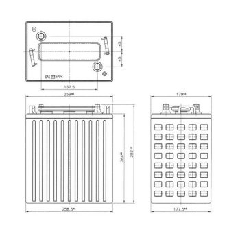 Akumulator Yuasa Pro-Spec DCB145-6 6V 260Ah (T145, RDC6-145, L-145)