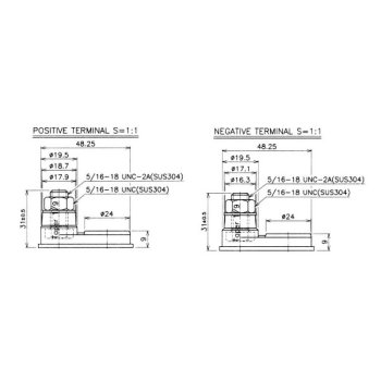 Akumulator Yuasa Pro-Spec DCB 1275-12 12V 150Ah (T1275, RDC12-1275, L-1275)