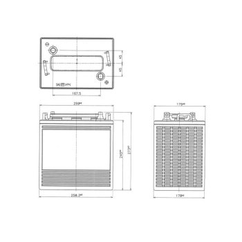 Akumulator Yuasa Pro-Spec DCB105-6 6V 225Ah (T105, RDC6-105, L-105)