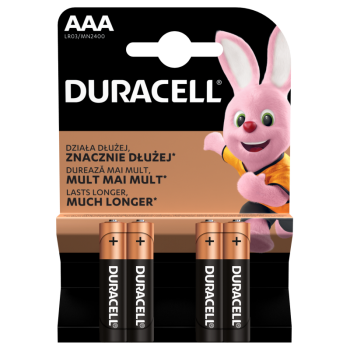 Akumulator Bateria Alkaliczna Duracell AAA LR3 - blister 4szt