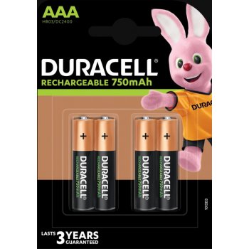 Akumulator Baterie Duracell Recharge AAA 750mAh - blister 4szt