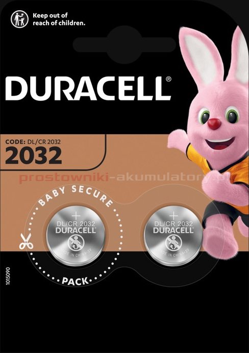 Bateria Litowa Duracell 3V DL CR 2032 - blister 2szt - prostowniki