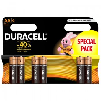 Akumulator Bateria Alkaliczna Duracell AA LR6 - blister 6szt